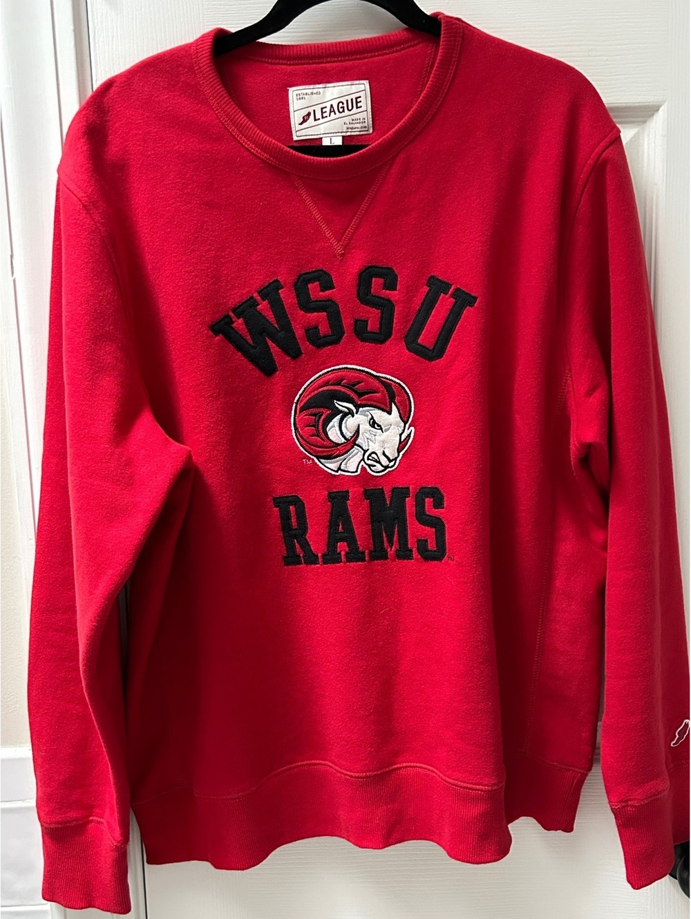 WSSU Rams Red Crewneck Sweatshirt Size Large